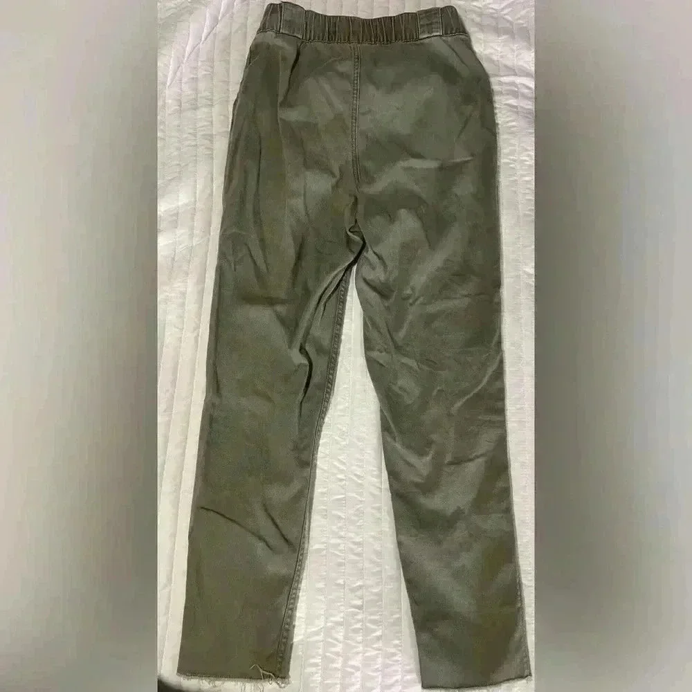 Hollister ultra high rise mom pant XS green Y2K teen fashion pants elastic waist - Picture 4 of 8